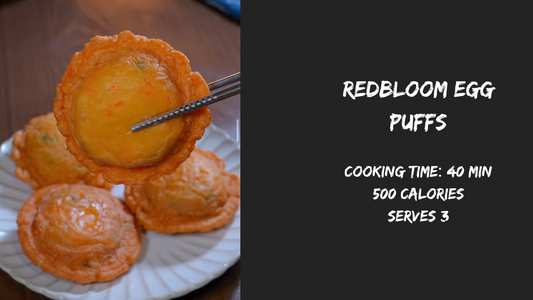 Chili oil egg puffs