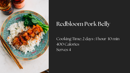 Redbloom chili crisp crispy pork belly