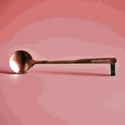 Redbloom custom engraved rose gold spoon