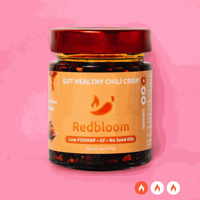 Redbloom Best Chili Crisp Mild Umami with sichuan chili flakes and avocado oil