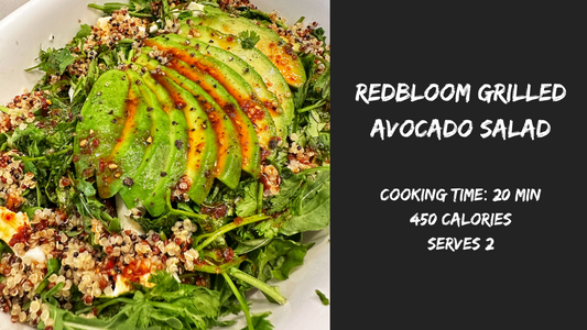 3.12 Redblom Grilled Avocado Salad (20 min, 450 cal, serves 2)