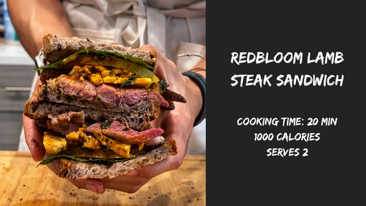 3.2 Redbloom Lamb Steak Sandwich (20 min, 1000 cal, serves 2)